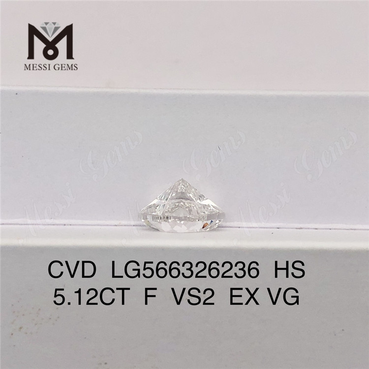 5.12CT F VS2 EX VG HS ラボ ダイヤモンド CVD LG566326236 