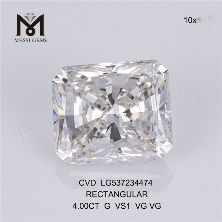 4CT 長方形ホワイトルースラボダイヤモンド G 4ct 大型合成ダイヤモンド卸売 orice