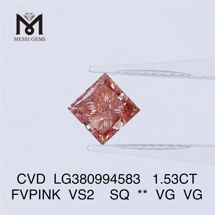 1.53CT FVPINK VS2 SQ ラボ ダイヤモンド卸売 CVD LG380994583