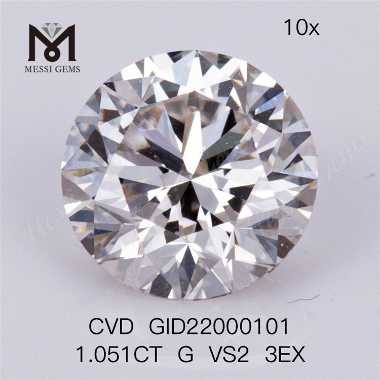 1.051ct G VS2 3EX ラウンド 人工ダイヤモンド 3EX ダイヤモンド