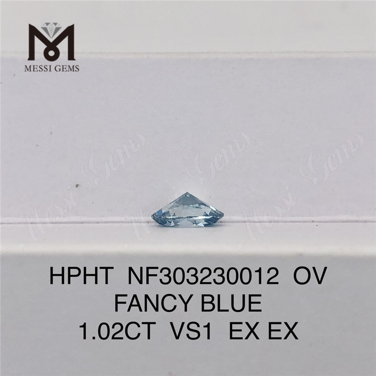 1.02CT OV ファンシーブルー VS1 卸売 合成ダイヤモンド HPHT NF303230012