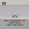 1.06CT VS2 OV 卸売ラボ ダイヤモンド ファンシー ブルー HPHT NF303230010