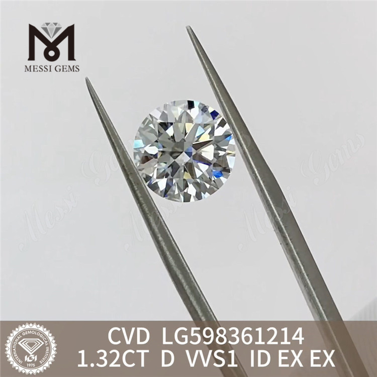 1.32CT D VVS1 ID EX EX Cvd ラボ ダイヤモンド 卓越した品質 LG598361214
