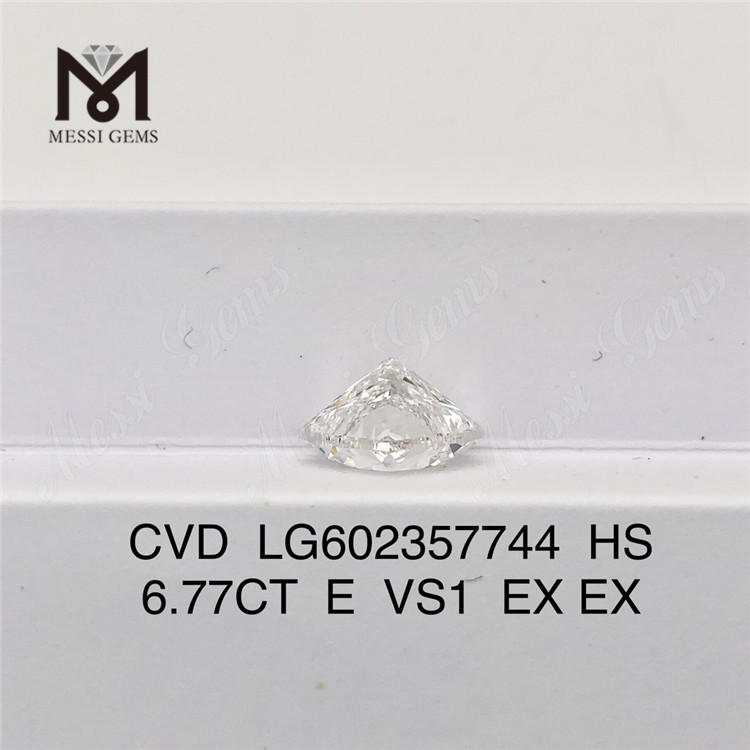 6.77CT E VS1 EX EX 6ct Cvd ルース ダイヤモンド ハート シェイプ LG602357744丨Messigems
