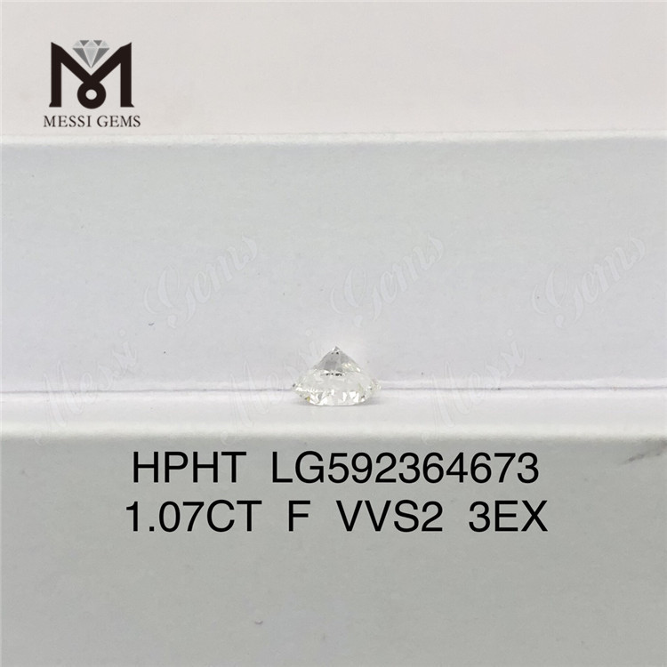 1.07CT F VVS2 3EX ラボ グロウン HPHT ダイヤモンド LG592364673