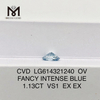 1.13CT ファンシー インテンス ブルー vs1 合成ダイヤモンド オンライン LG614321240丨Messigems