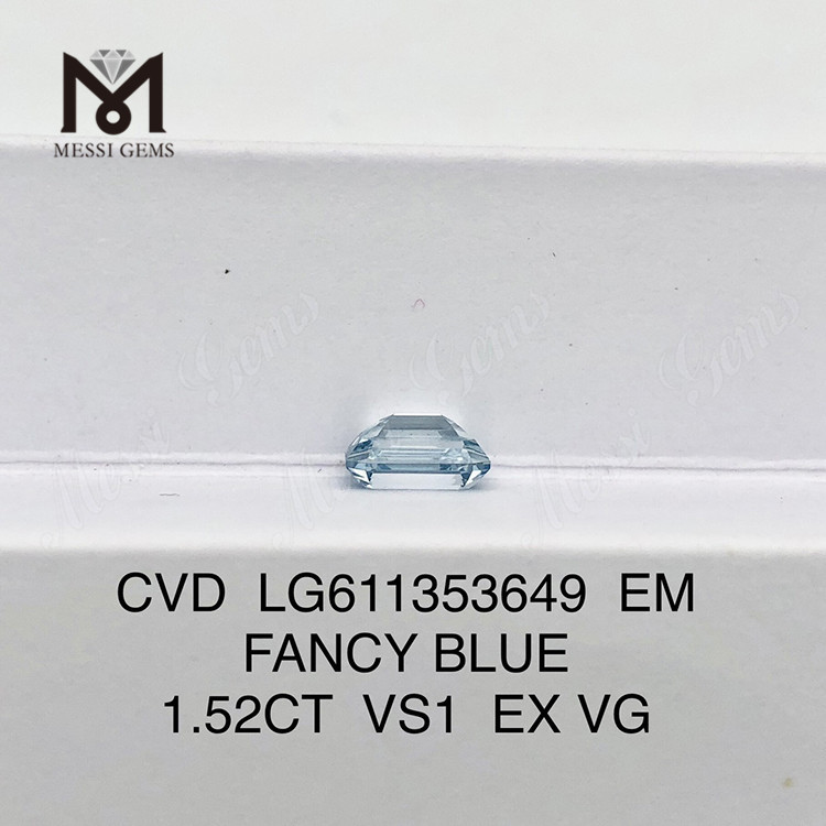 1.52 CT VS1 EM ファンシー ブルー CVD 成長の輝きダイヤモンド エクセレンスの標準 LG611353649 