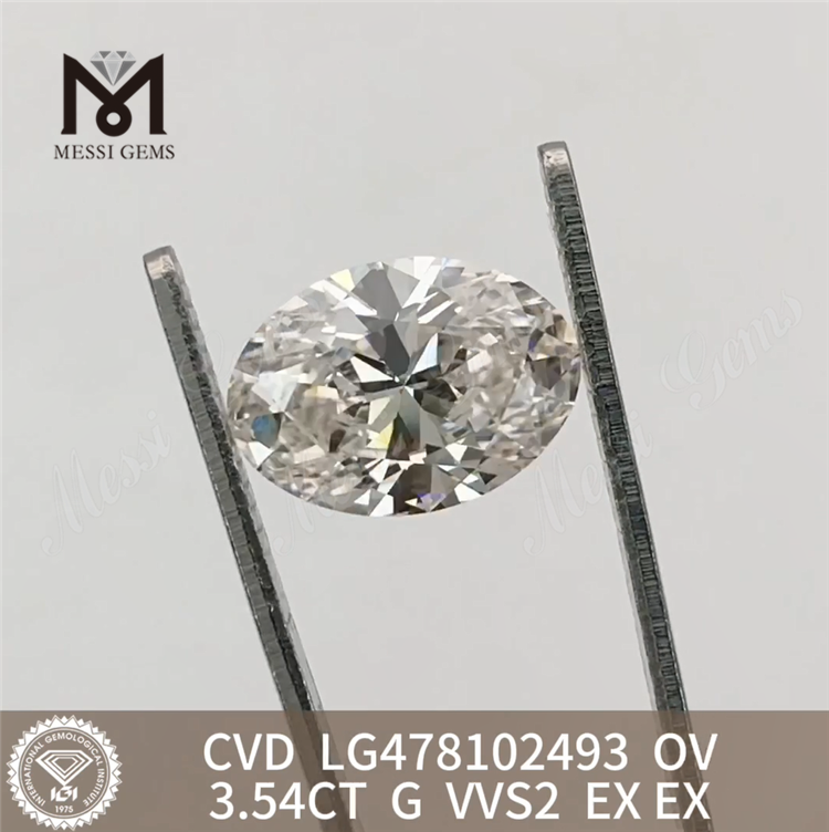 3.54CT G VVS2 OV 合成ダイヤモンド CVD LG478102493 丨メッセージ