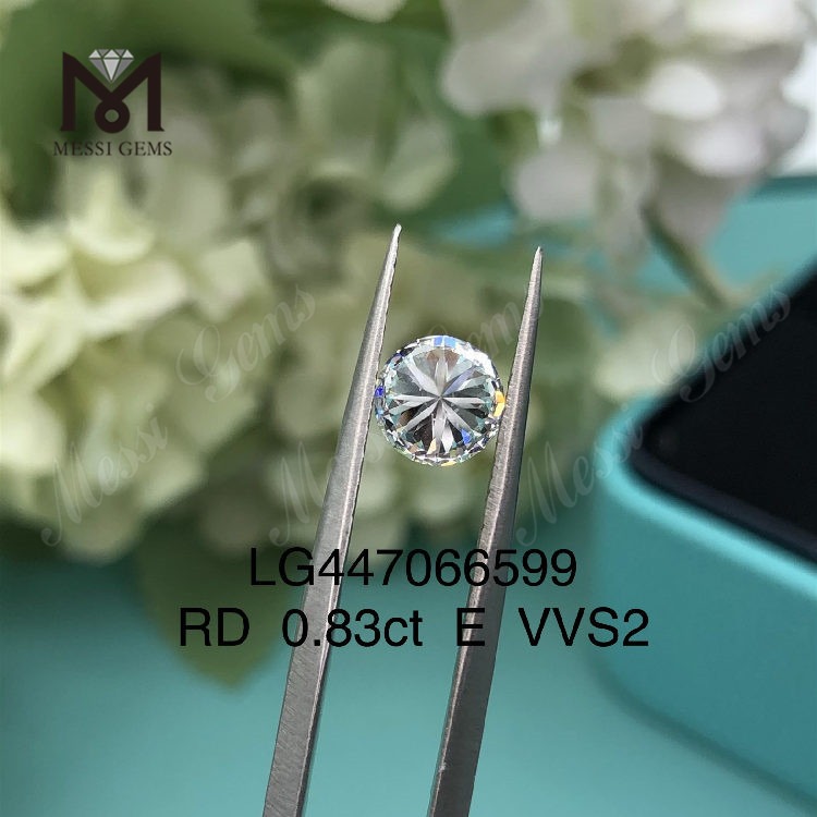 0.83 カラット E VVS2 ラウンド BRILLIANT IDEL カット ラボ ダイヤモンド