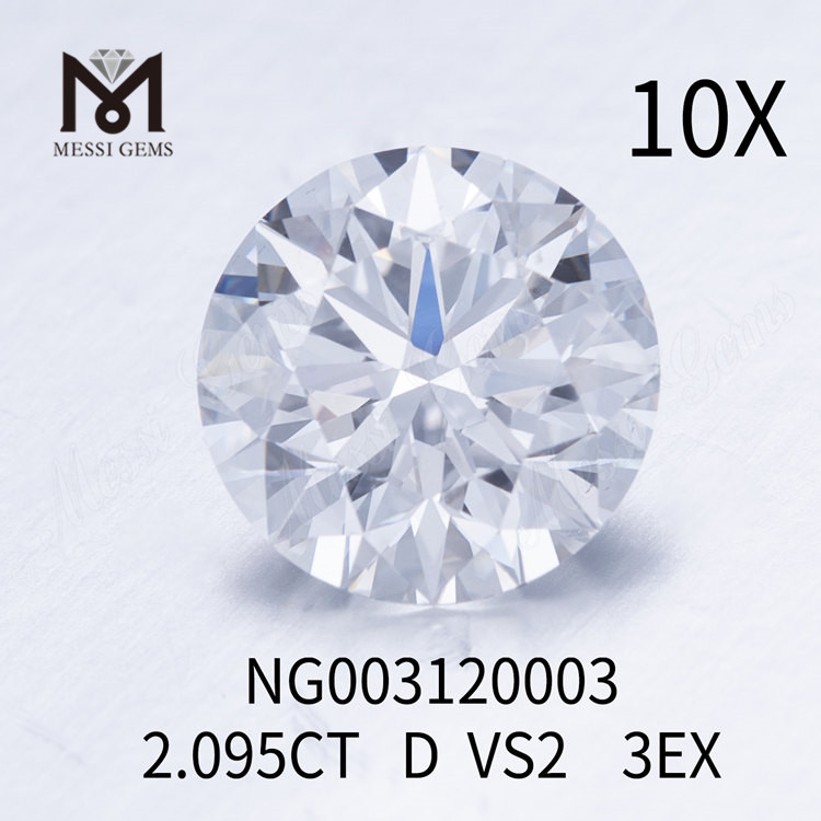 2.095ct D VS2 EX カット グレード ラウンド Cvd ダイヤモンド卸売