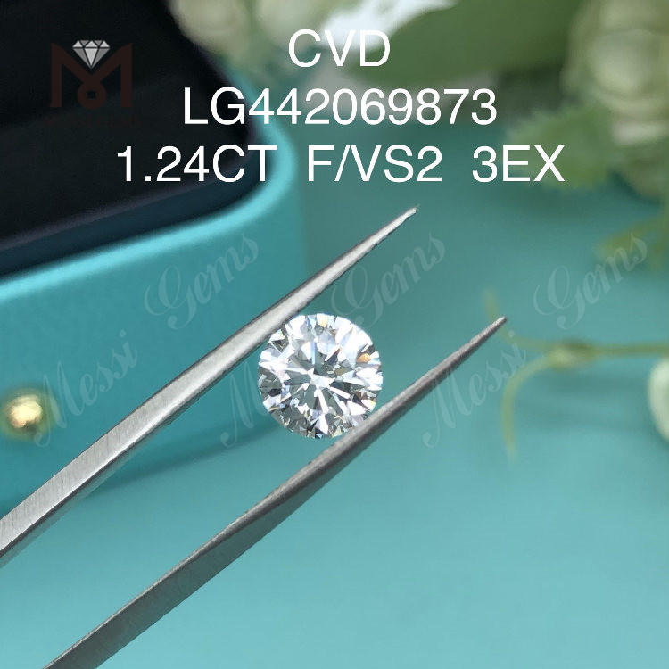 1.24 カラット F VS2 EXCELLENT ラウンド IDEAL ラボメイド ダイヤモンド