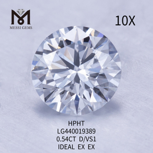 0.54 カラット D VS1 ラウンド BRILLIANT EX 製造ダイヤモンド販売用