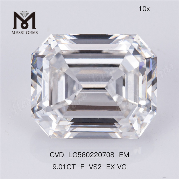 9.01CT F VS2 EX VG 最大 合成ダイヤモンド CVD EM IGI 工場出荷時の価格