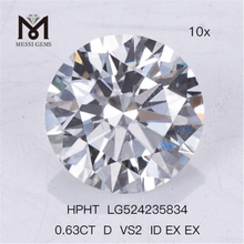 0.63CT D VS2 ID EX EX ラボ ダイヤモンド HPHT ラボ ダイヤモンド 