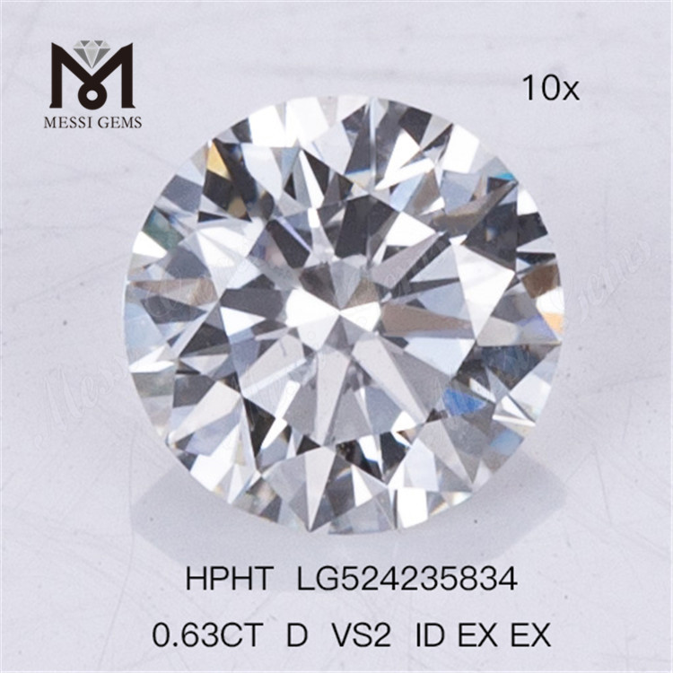 0.63CT D VS2 ID EX EX ラボ ダイヤモンド HPHT ラボ ダイヤモンド 
