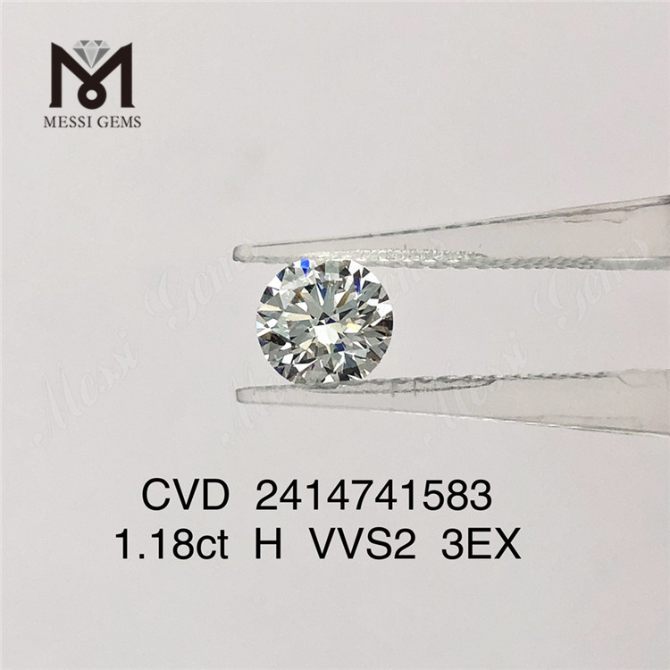 1.18ct H rd ラボ ダイヤモンド 3EX vvs オンラインで cvd ダイヤモンドを工場価格で購入する