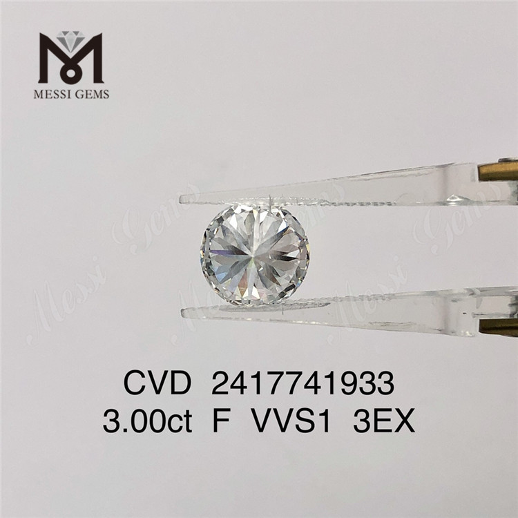 3CT F lab ダイヤモンド 3EX ラウンド形状 CCVD 合成ダイヤモンド 販売中