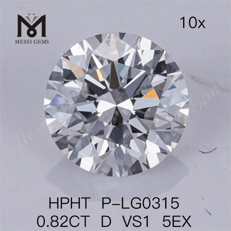 0.82CT HPHT ラボ グロウン ダイヤモンド D VS1 5EX ラボ ダイヤモンド 