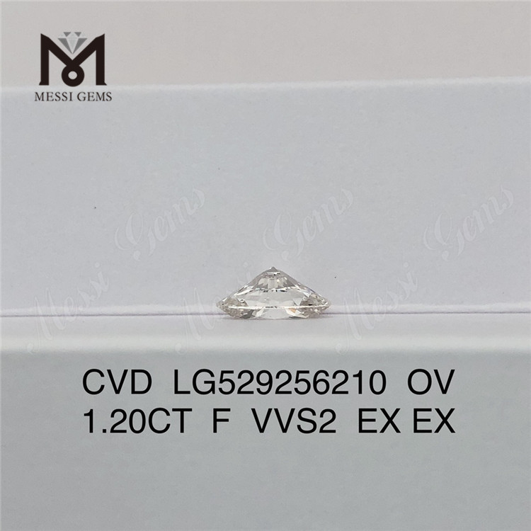 1.20ct F Vvs2 ルース ラボ ダイヤモンド セール オーバル 格安人工ダイヤモンド CVD