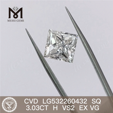3.03CT H cvd ダイヤモンド卸売 SQ VS2 合成ダイヤモンド のメーカーが販売中