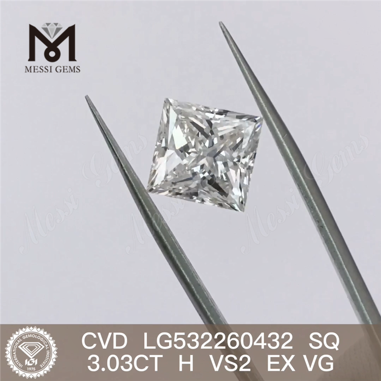 3.03CT H cvd ダイヤモンド卸売 SQ VS2 合成ダイヤモンド のメーカーが販売中