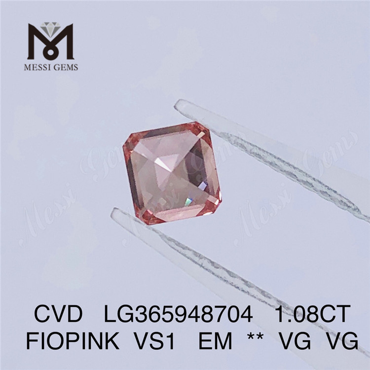 1.08CT FIOPINK VS1 EM ラボ ダイヤモンド卸売 CVD LG365948704