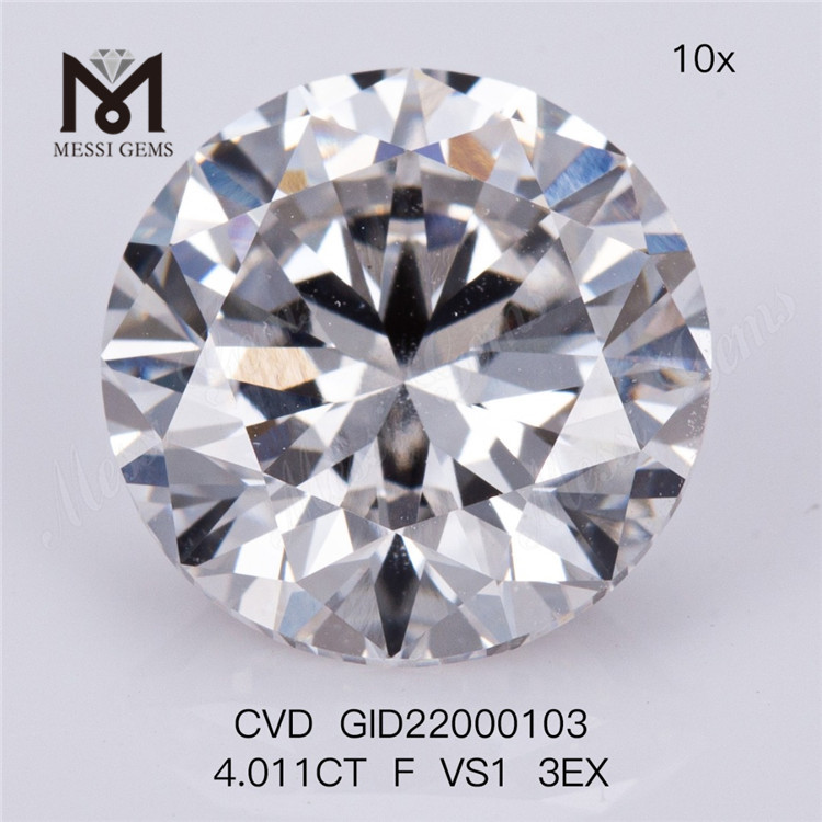 4.011ct CVD F VS1 3EX 合成ダイヤモンド カラットあたりの価格