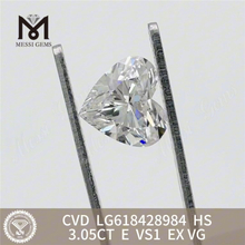3.05CT E VS1 HS 最安値 合成ダイヤモンド CVD丨Messigems LG618428984