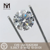 5.35CT D VVS2 ID ラウンド CVD ラボ養殖ダイヤモンド LG631425368丨Messigems 