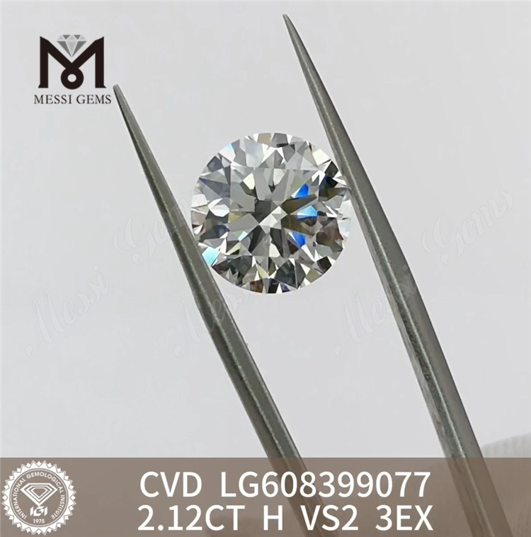 2.12CT H VS2 カスタムメイドラボメイドダイヤモンド卸売価格 CVD LG608399077丨Messigems