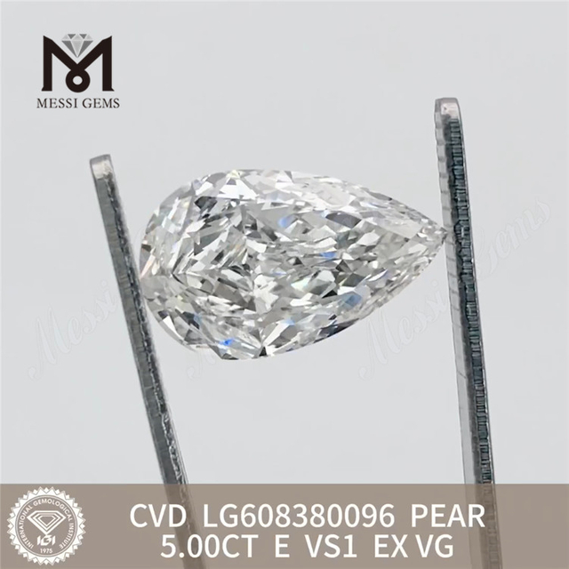 5.00CT PEAR E VS1 IGI 加工ダイヤモンド工場出荷時の価格丨Messigems LG608380096 
