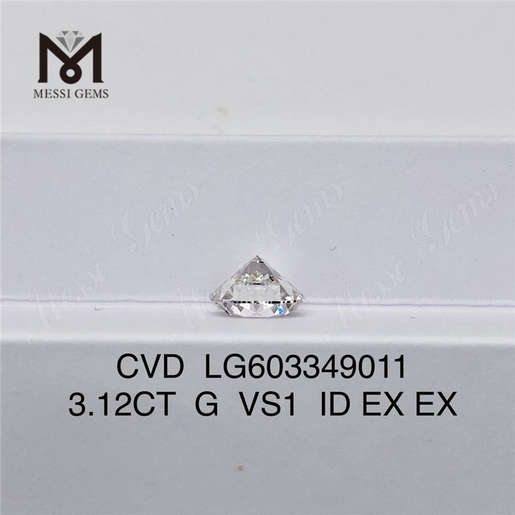 3.12CT G VS1 ID 3ct cvd 成長ダイヤモンド LG603349011 光学的卓越性丨Messigems 