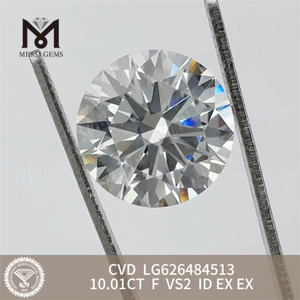 10.01CT F VS2 ID RD igi 認定ダイヤモンド販売 CVD LG626484513丨Messigems