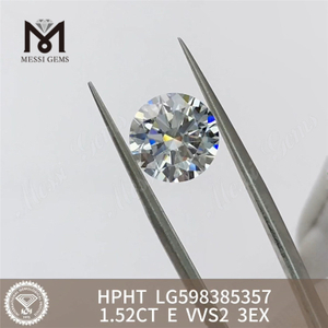 1.52CT E VVS2 3EX ラウンド hpht ダイヤモンド販売用 LG598385357 持続可能な選択丨Messigems