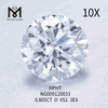 0.805 カラット D VS1 ラウンド ホワイト ラボメイド ダイヤモンド 3EX ルース合成ダイヤモンド