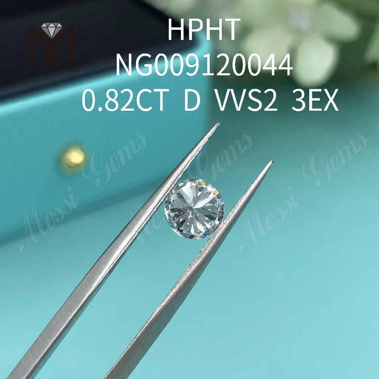 0.82CT ラウンド D VVS2 3EX ラボ ダイヤモンド 