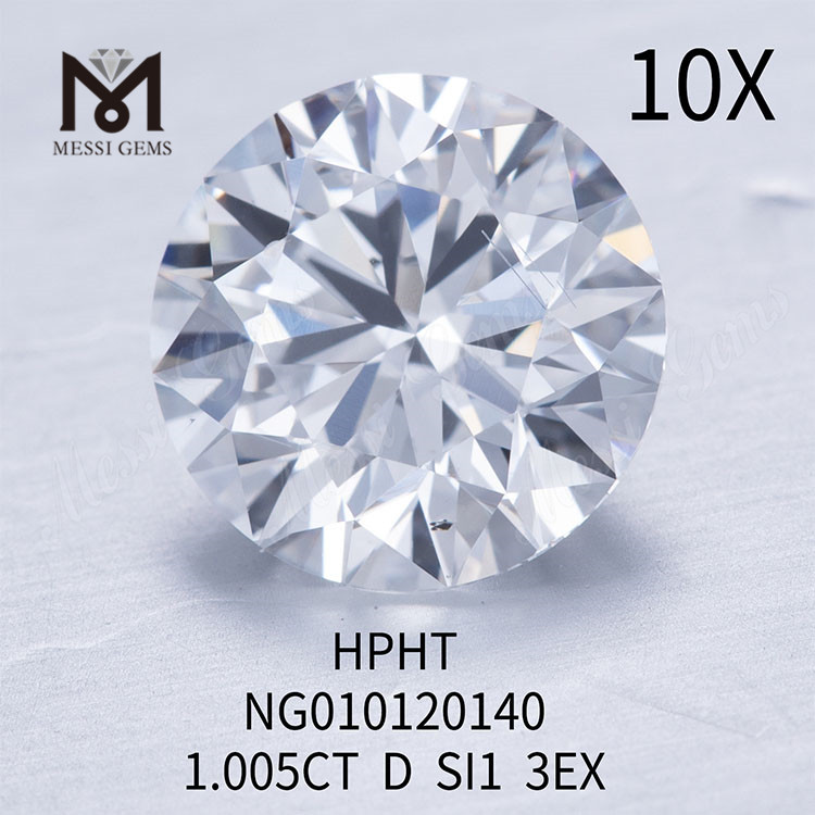 D 1.005ct ルース 宝石 合成ダイヤモンド SI1 EX CUT