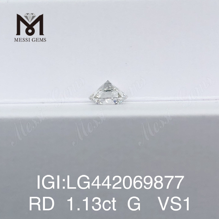 1.13 カラット G VS1 ラウンド BRILLIANT IDEAL 2EX 人工成長ダイヤモンド