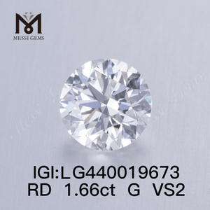 1.66 カラット G VS2 IDEAL ラウンド 合成ダイヤモンド
