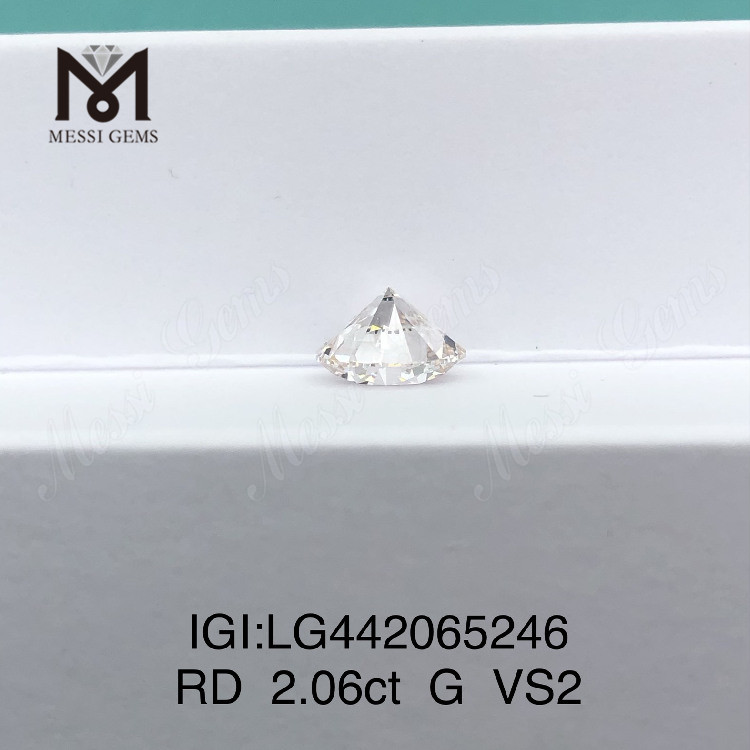 2.06ct G VS2 ラウンド カット EX 2 カラット ラボ ダイヤモンドの価格