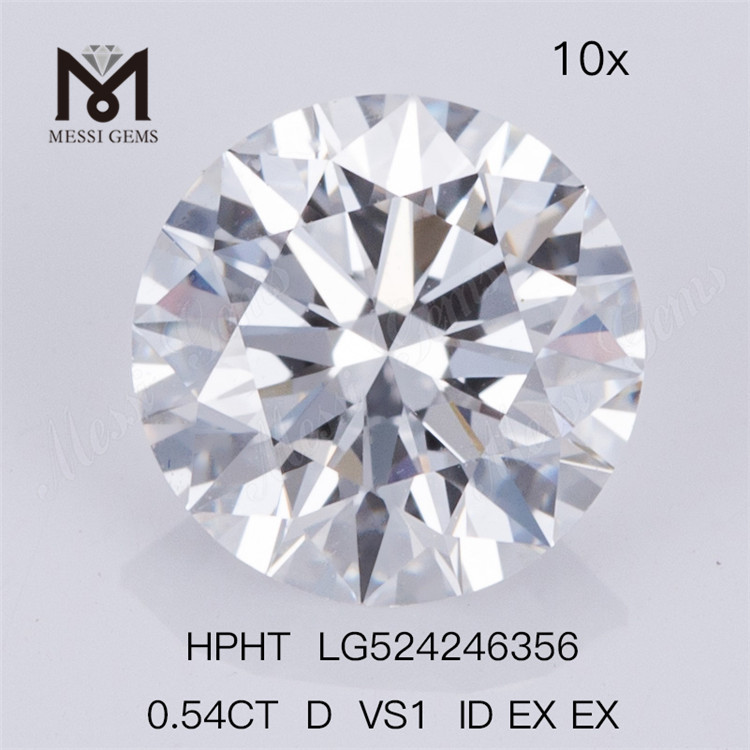 0.54ct VS1 ID EX EX ルース HPHT ダイヤモンド ラボ ダイヤモンド工場在庫