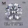 1.20ct VS 安いルース Cvd ラボ ダイヤモンド G 3EX 1 カラットの人工ダイヤモンド安い価格