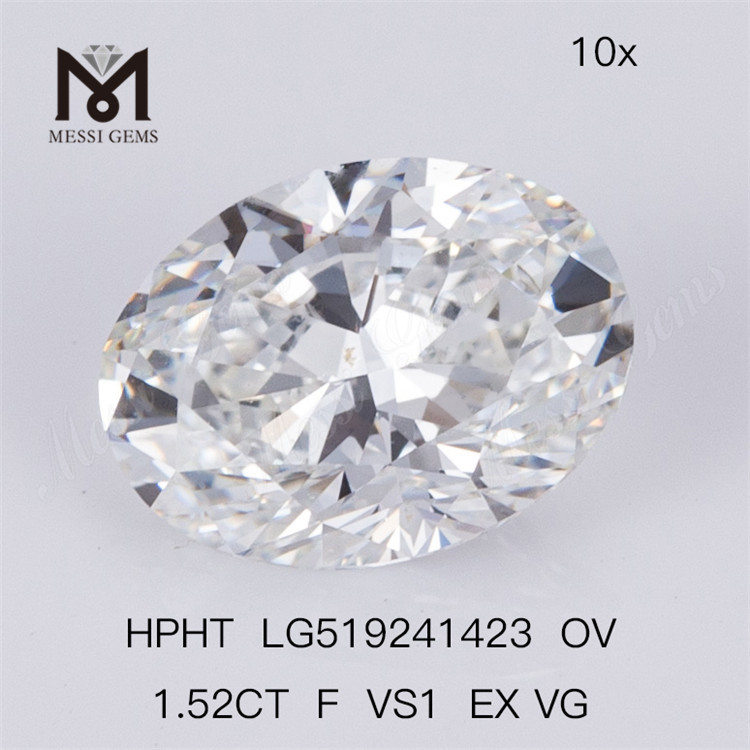 1.52ct F VS1 EX VG OV HPHT ラボ ダイヤモンド