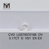 5.17CT OV D VS1 EX EX 格安合成ダイヤモンド CVD LG579372168