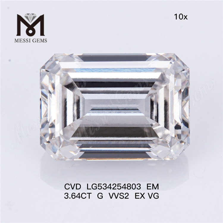 3.64CT G VVS2 EX VG EM 最高のオンライン ラボ ダイヤモンド CVD LG534254803