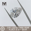 4.13CT E VS1 EX EX ルース 合成ダイヤモンドs CVD LG578319488 梨 販売用