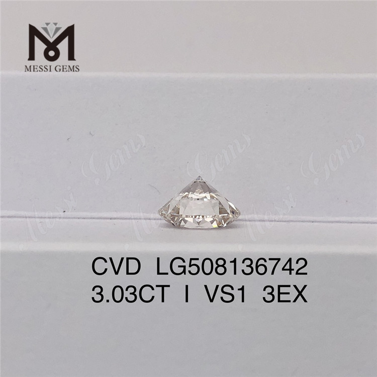 3.03ct I VS1 3EX ラウンドシェイプ ルース ラボ作成 3 カラット ダイヤモンド 工場出荷時の価格 