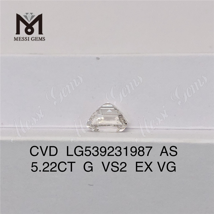 5.22ct AS CUT 安いルース ラボ ダイヤモンド G VS2最高品質 合成ダイヤモンド の工場価格