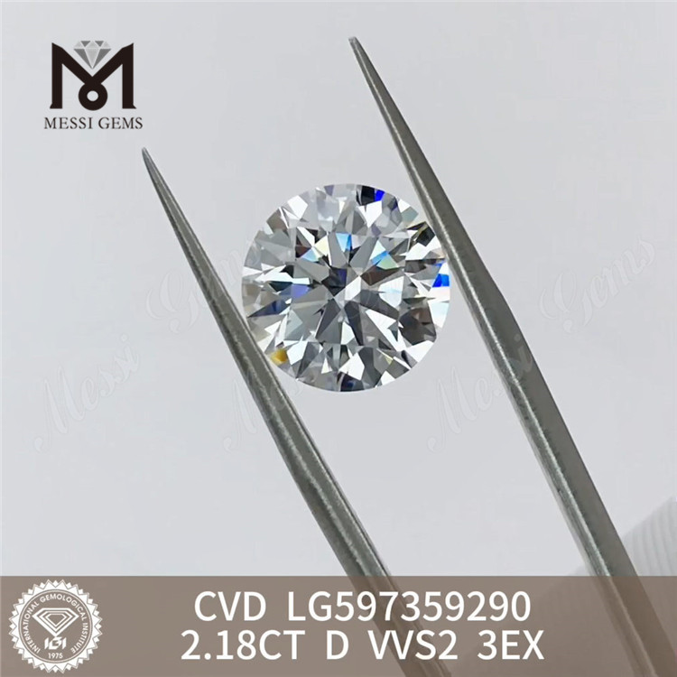 2.18CT D VVS2 3EX 眩しい Vvs Cvd ラボ グロウン ダイヤモンド 価格 LG597359290 