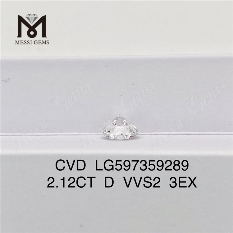 2.12CT D VVS2 3EX 2ct Cvd ラボ グロウン ダイヤモンド 価格 LG597359289